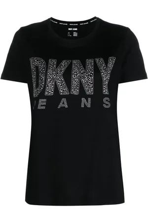 DKNY Kortærmet T-shirt med nitteudsmykning