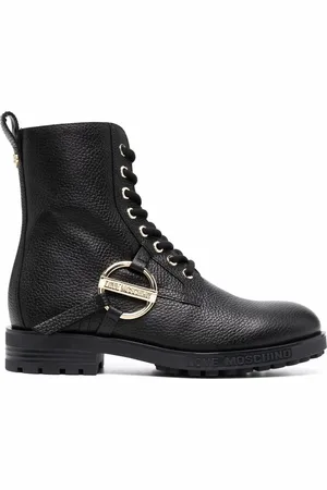 Moschino Støvler med snøre og logoplade