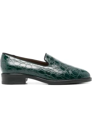 Giuseppe Zanotti Loafers i læder med krokodilleeffekt