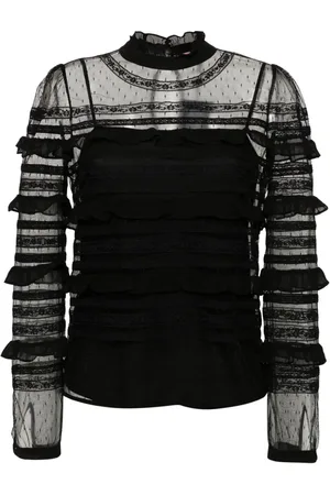 Twin-Set Bluse med flæsedetalje