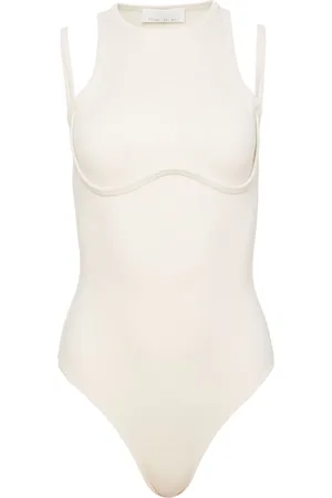FLEUR DU MAL Ribbet bodysuit med udskæringsdetalje