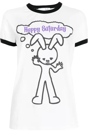 Natasha Zinko T-shirt med happy sunday-tryk