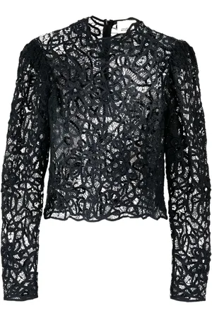 Isabel Marant Langærmet Neline top med blonde