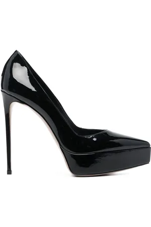 LE SILLA 130mm pumps med plateau i lakeret læder