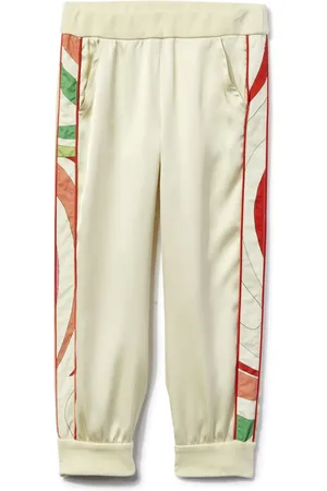PUCCI Junior Cropped bukser med kontrastkant og Iride-tryk
