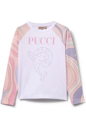PUCCI Junior T-shirt med Marmo-tryk
