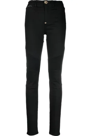 Philipp Plein Højtaljede Biker skinny-jeans