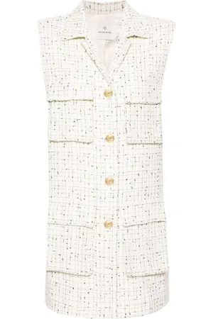 ANINE BING Enkeltradet vest i tweed
