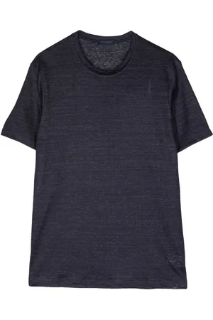 Paul & Shark T-shirt i hør med rund hals