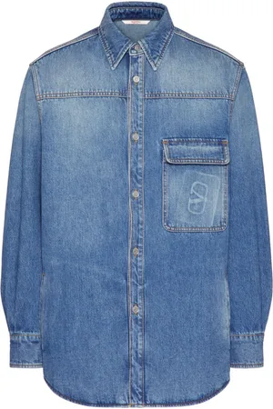 VALENTINO GARAVANI Denimskjorte med VLogo Signature-tryk