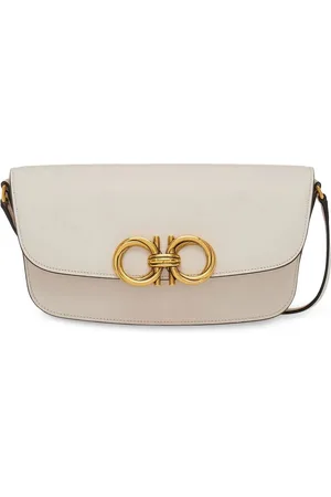 Salvatore Ferragamo Trapezio skuldertaske i læder