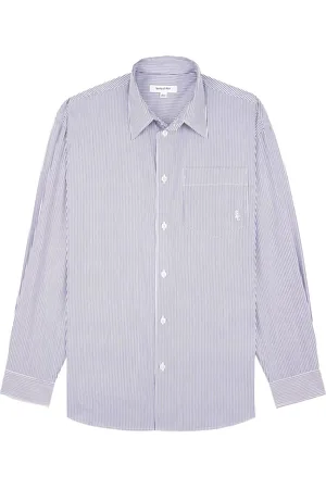 Sporty & Rich Stribet skjorte med broderet logo