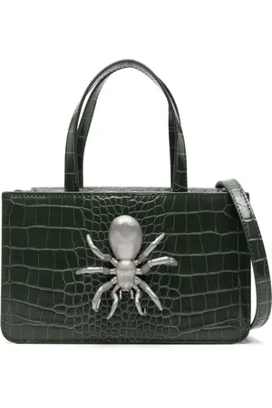 Puppets and Puppets Lille Spider tote med slangeskindseffekt