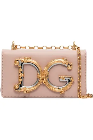 Dolce & Gabbana Skuldertaske i læder med logo