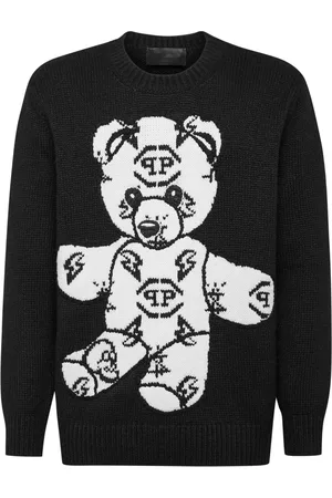 Philipp Plein Trøje med bamse-jacquard-broderi