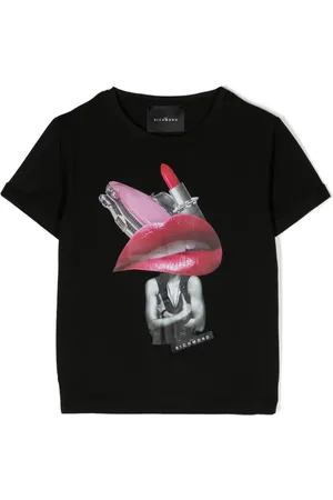 John Richmond T-shirt med grafisk tryk og rund hals