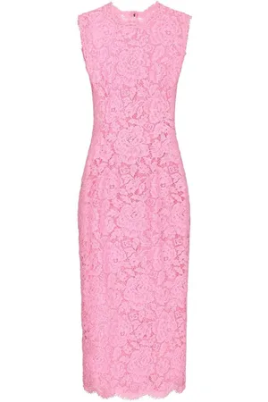 Dolce & Gabbana Midi-kjole med blondeblomster