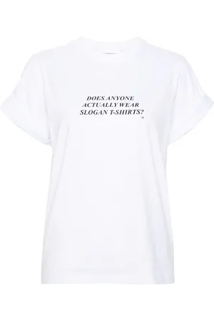 Victoria Beckham T-shirt med slogantryk