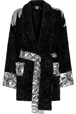 Philipp Plein Kort Silver Eagle badekåbe