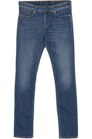 Emporio Armani Smalle jeans med mellemhøj talje og logoplade