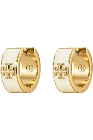 Tory Burch Kira Huggie-hoop-øreringe med emalje