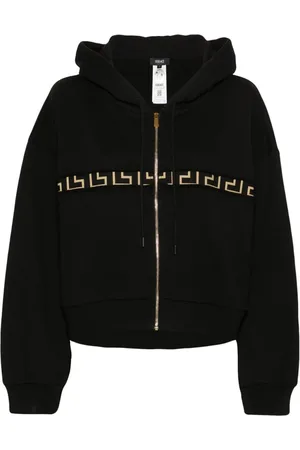 VERSACE Hættetrøje med lynlås og Greca-detalje