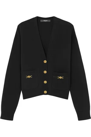 VERSACE Cardigan med Medusa-plade og V-hals