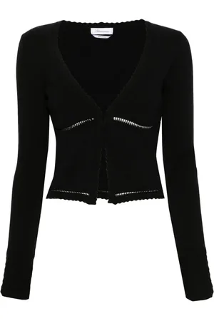 BLUMARINE Cardigan med takket kant og V-hals