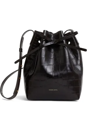 Mansur Gavriel Lille bucket-taske med krokodilleeffekt