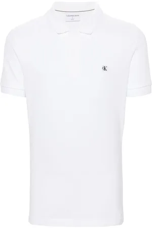 Calvin Klein Polo i piqué med logomærke