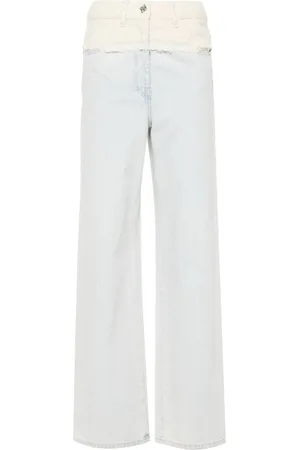 Givenchy Jeans med 4G-Liquid knap og tweed-panel