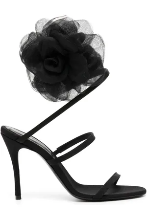 MAGDA BUTRYM Spiral sandaler med organza-blomster