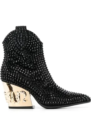 Philipp Plein Gothic Plein 80mm støvler i læder
