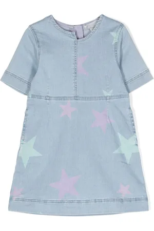 Stella McCartney Kjole i denim med stjernetryk