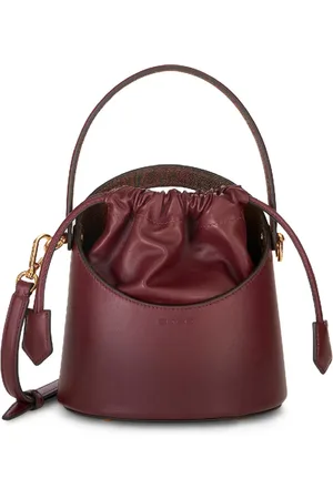 Etro Mini Saturno bucket-taske i læder