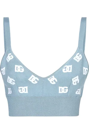 Dolce & Gabbana Cropped top med broderet logo