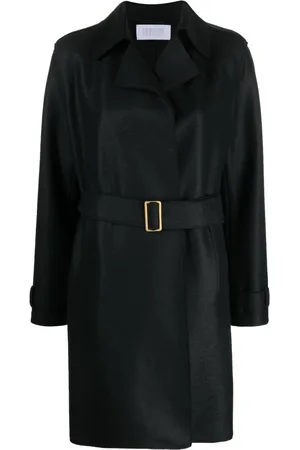 Harris Wharf London Trenchcoat i uld med bælte