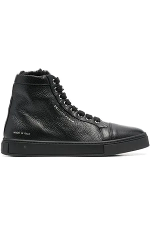 Philipp Plein High-top sneakers med lammeskindsfor