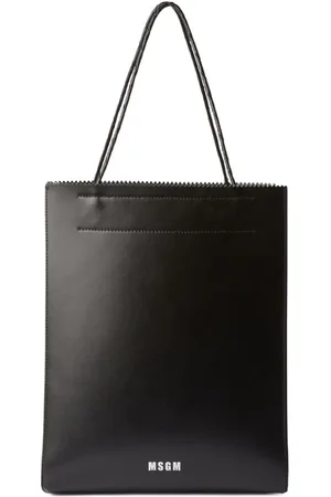 Msgm Tote i læder med logotryk