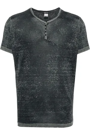 AVANT TOI T-shirt i hør med abstrakt tryk