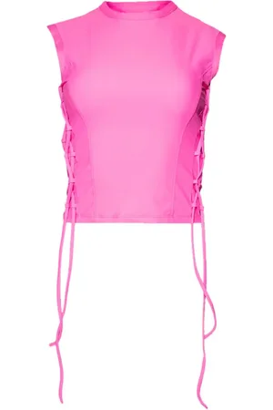 Vetements Cropped top med snøre