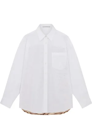 Stella McCartney Oversize silkeskjorte med tigertryk