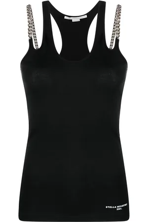 Stella McCartney Vesttop med bryderryg og Falabella-kæde