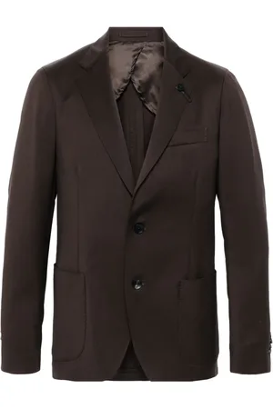 LARDINI Blazer med broche-logoapplikation