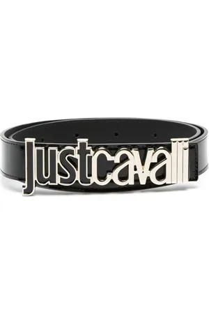 Roberto Cavalli Læderbælte med logo-bogstav