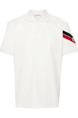 Moncler Polo i piqué med applikeret logo