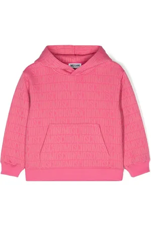 Moschino Intarsiastrikket hættetrøje med logo