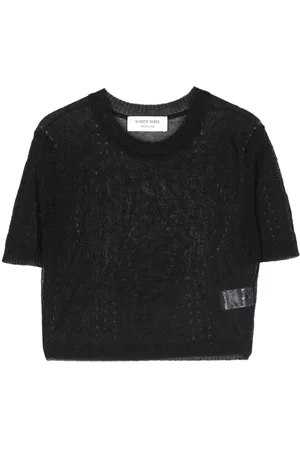 Marine Serre Cropped top i pointelle-strik
