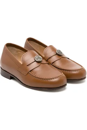 Etro Loafers i læder med Pegasus-plade