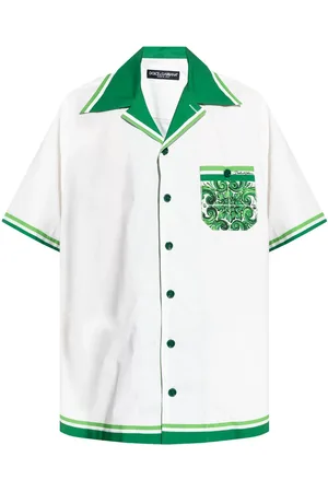 Dolce & Gabbana Poplin-skjorte med Majolica-tryk